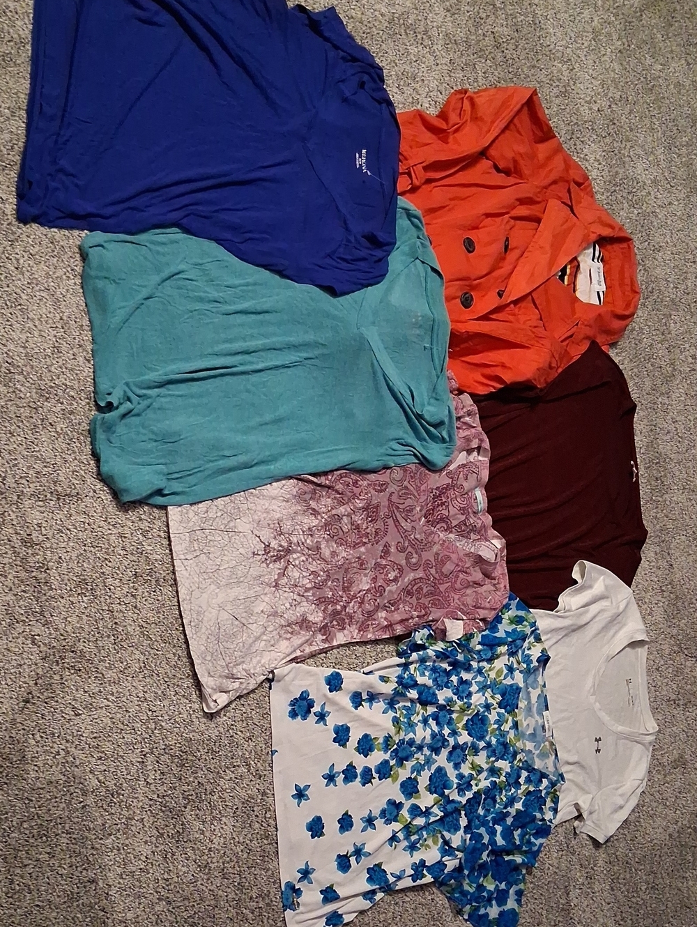 Women’s Blue Floral Short-Sleeve Tee by